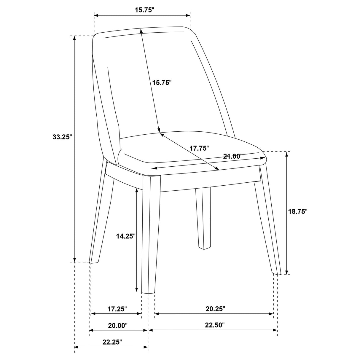 Hutchins - Dining Side Chair (Set of 2) - Gray / Brown