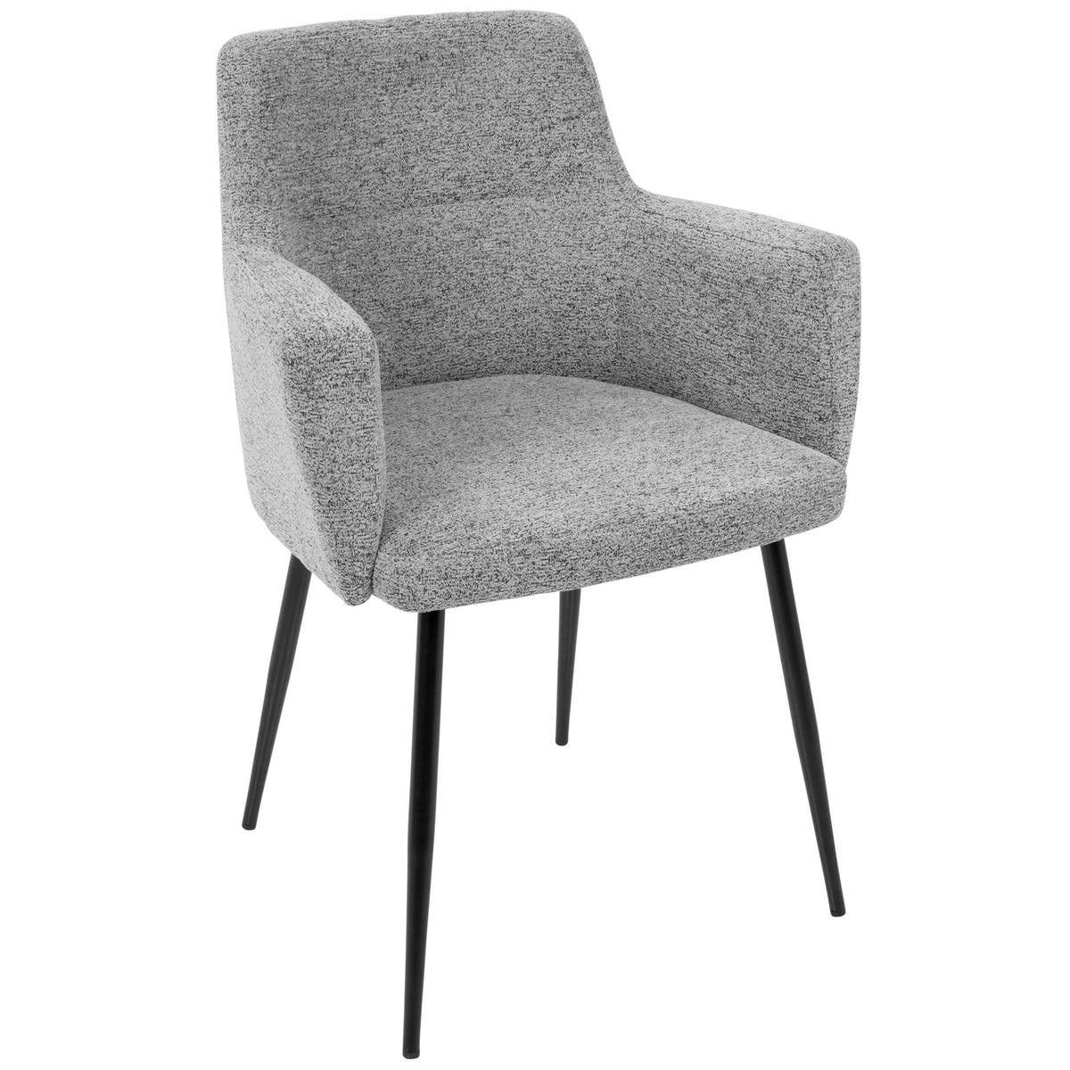 Andrew - Contemporary Dining / Chair (Set of 2) - Gray - Fabric