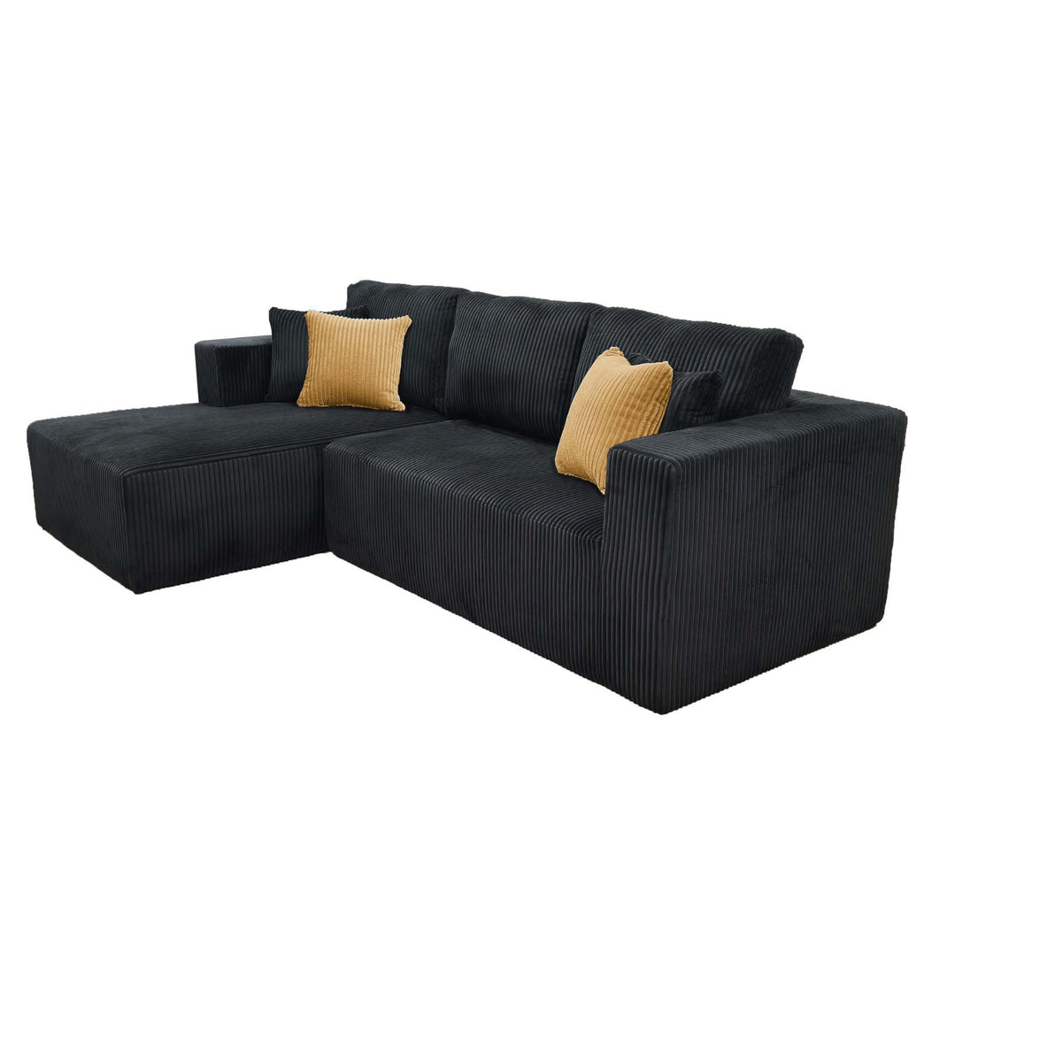 L - Shape Full Compressed Upholstered Sectional