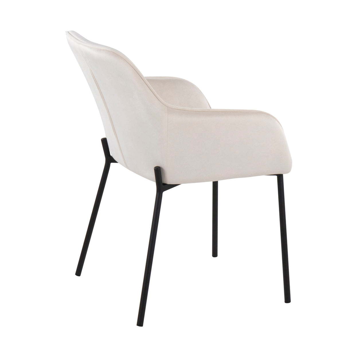 Daniella - Contemporary Dining Chair (Set of 2) - Cream - Velvet