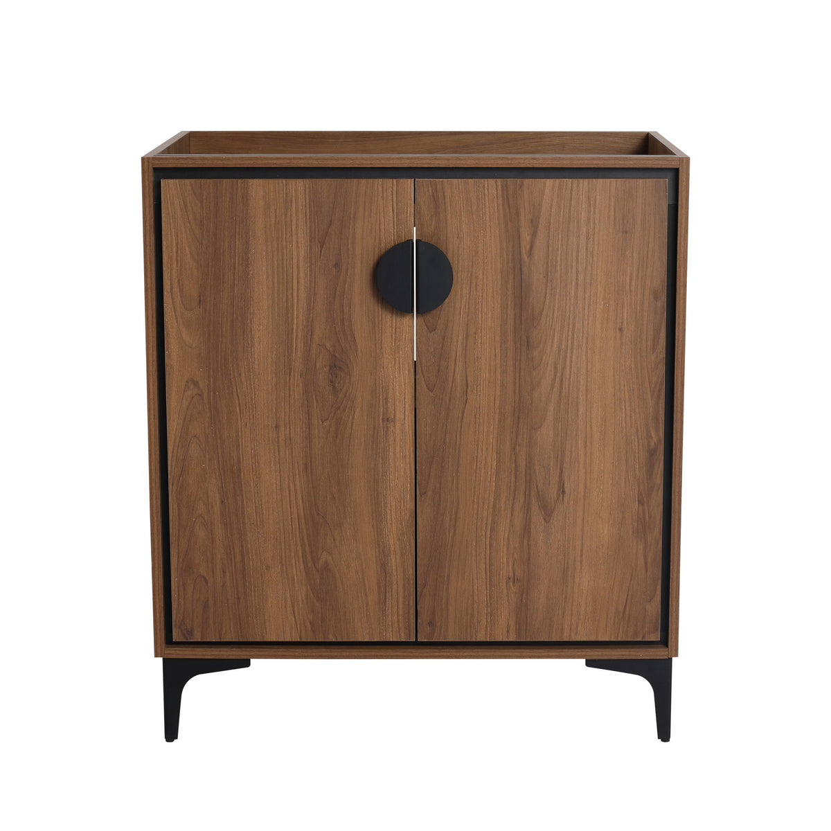 30" Bathroom Vanity Freestanding Cabinet With 2 Doors - Brown