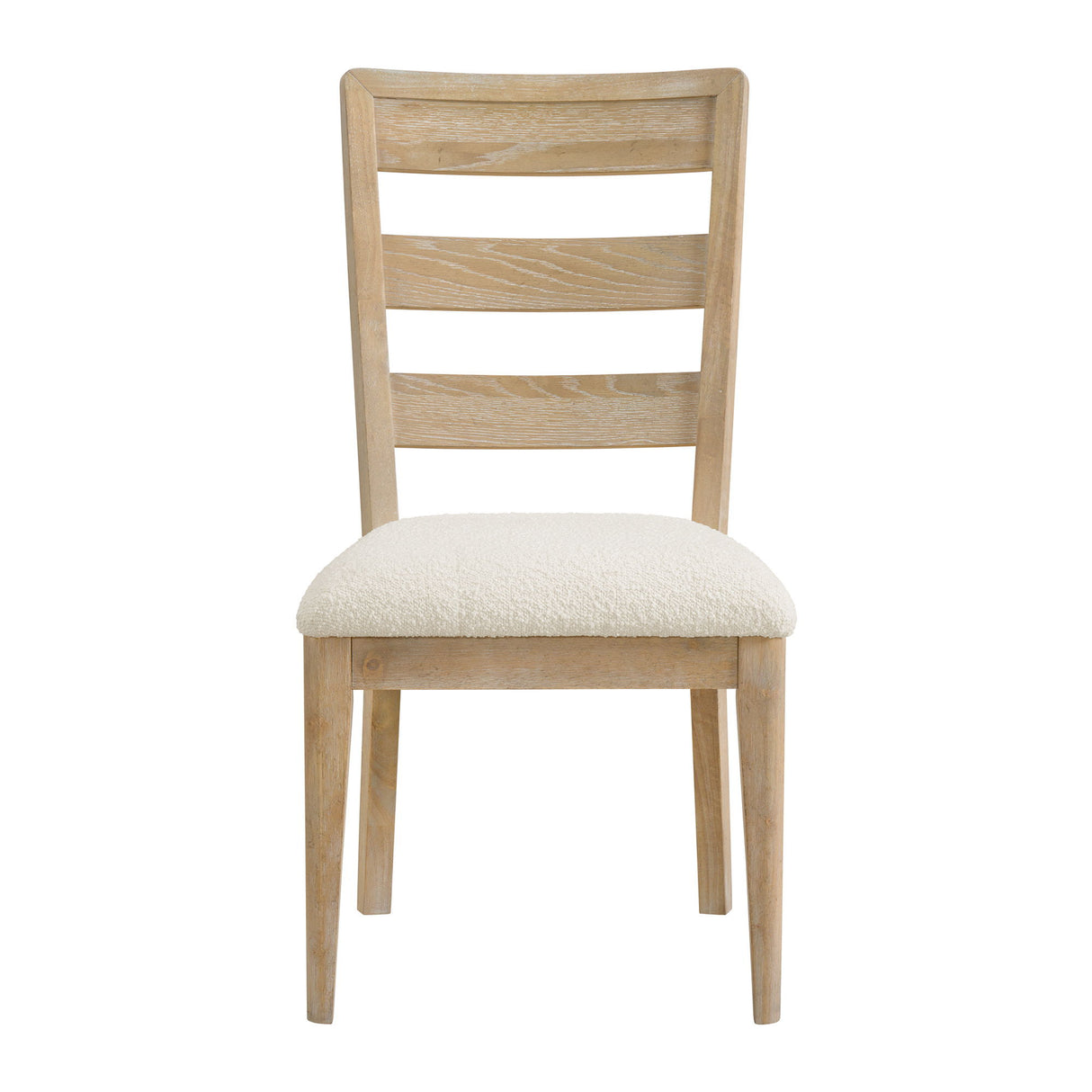 Upholstered Dining Chair With Ladder Back Design (Set of 2)