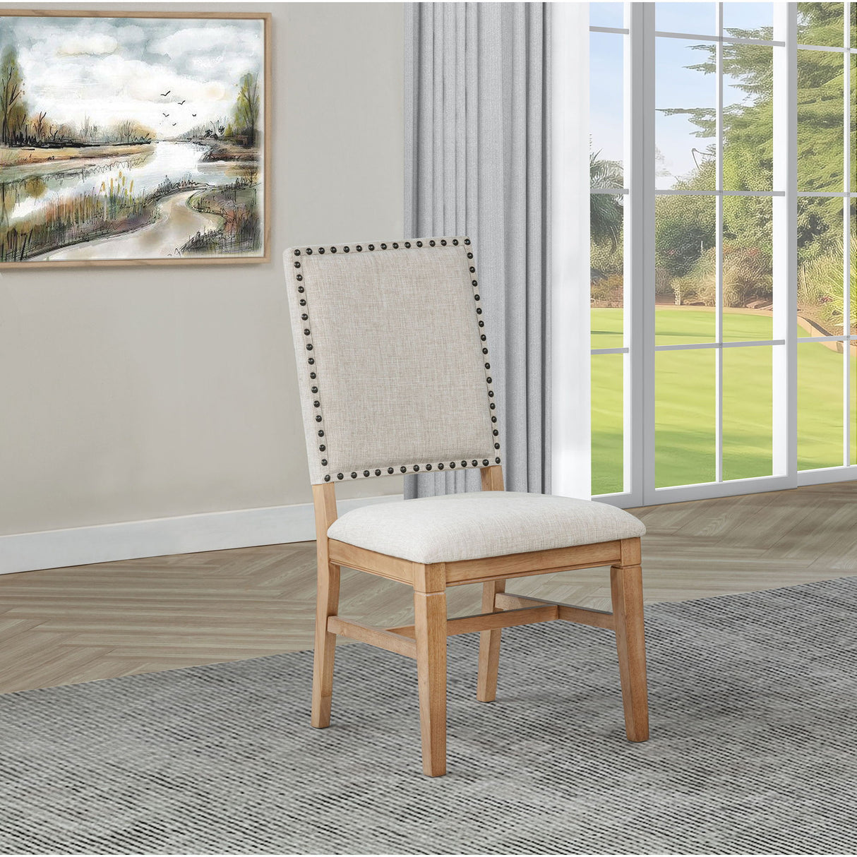 Carlos - Upholstered Dining Side Chair (Set of 2) - Natural