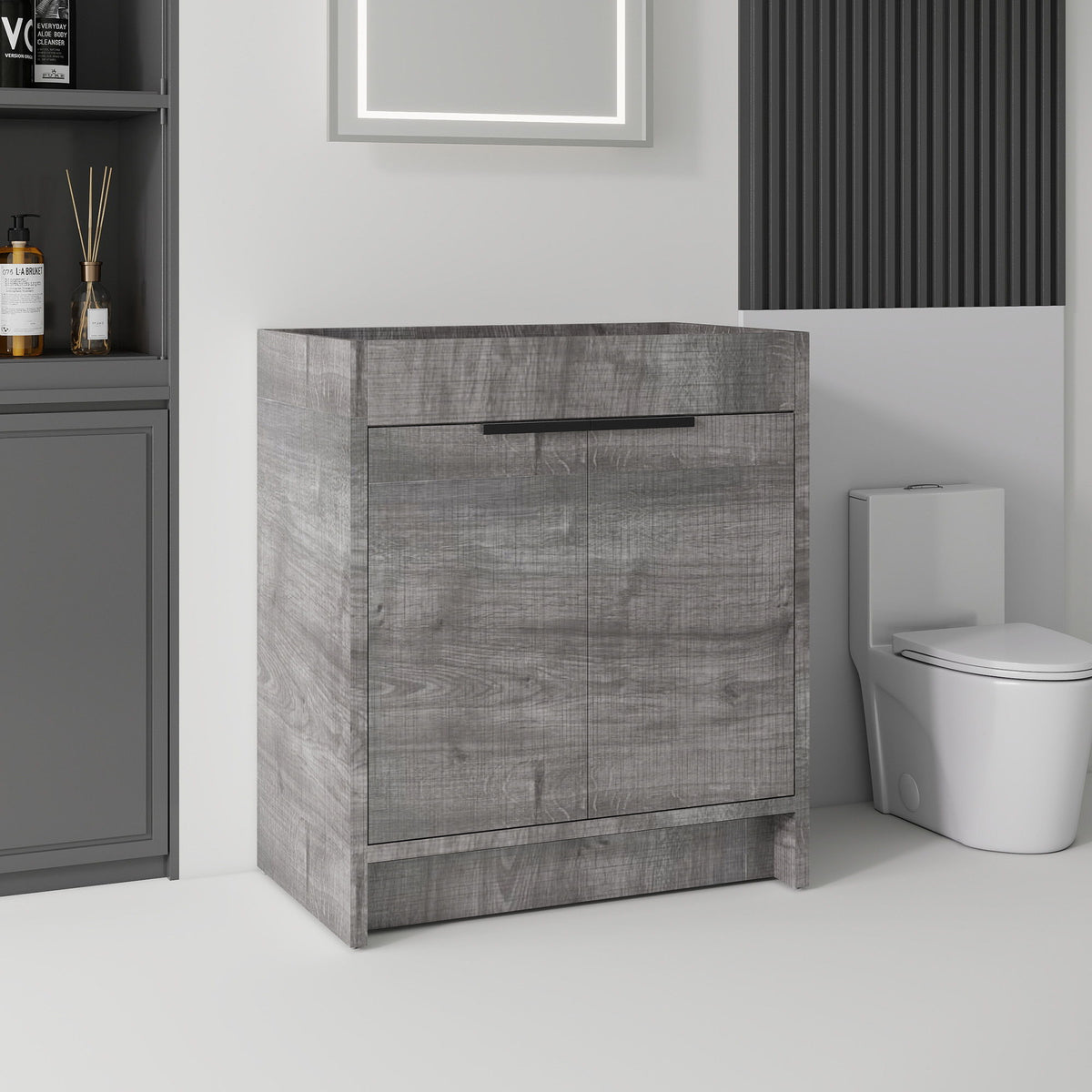 Freestanding Bathroom Vanity Cabinet With Soft Close Doors, Cabinet Only