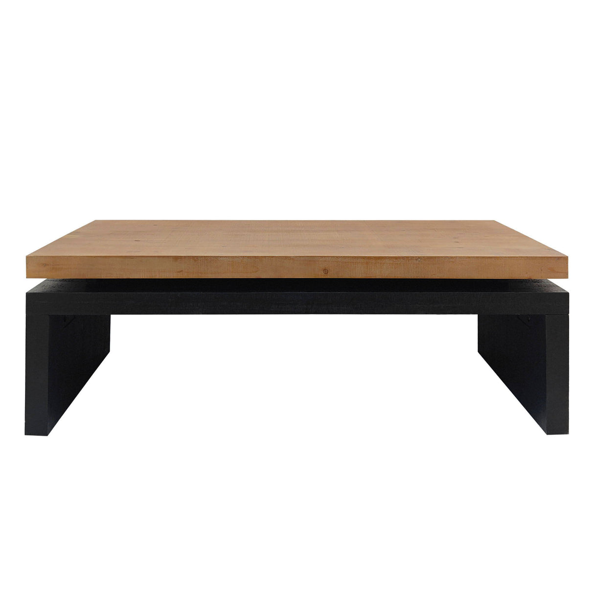 Coffee Table Rectangular Center Table For Living Room - Black / Natural / Multi / Natural Multi / Natural Wood / Natural Wood Wash