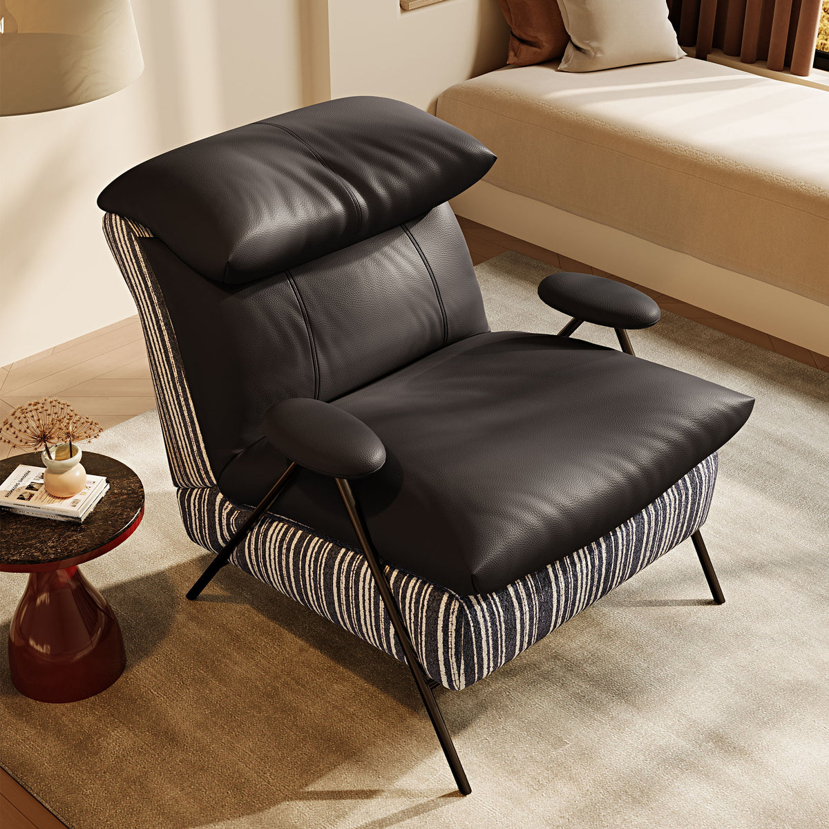 Lounge Single Chair - Black