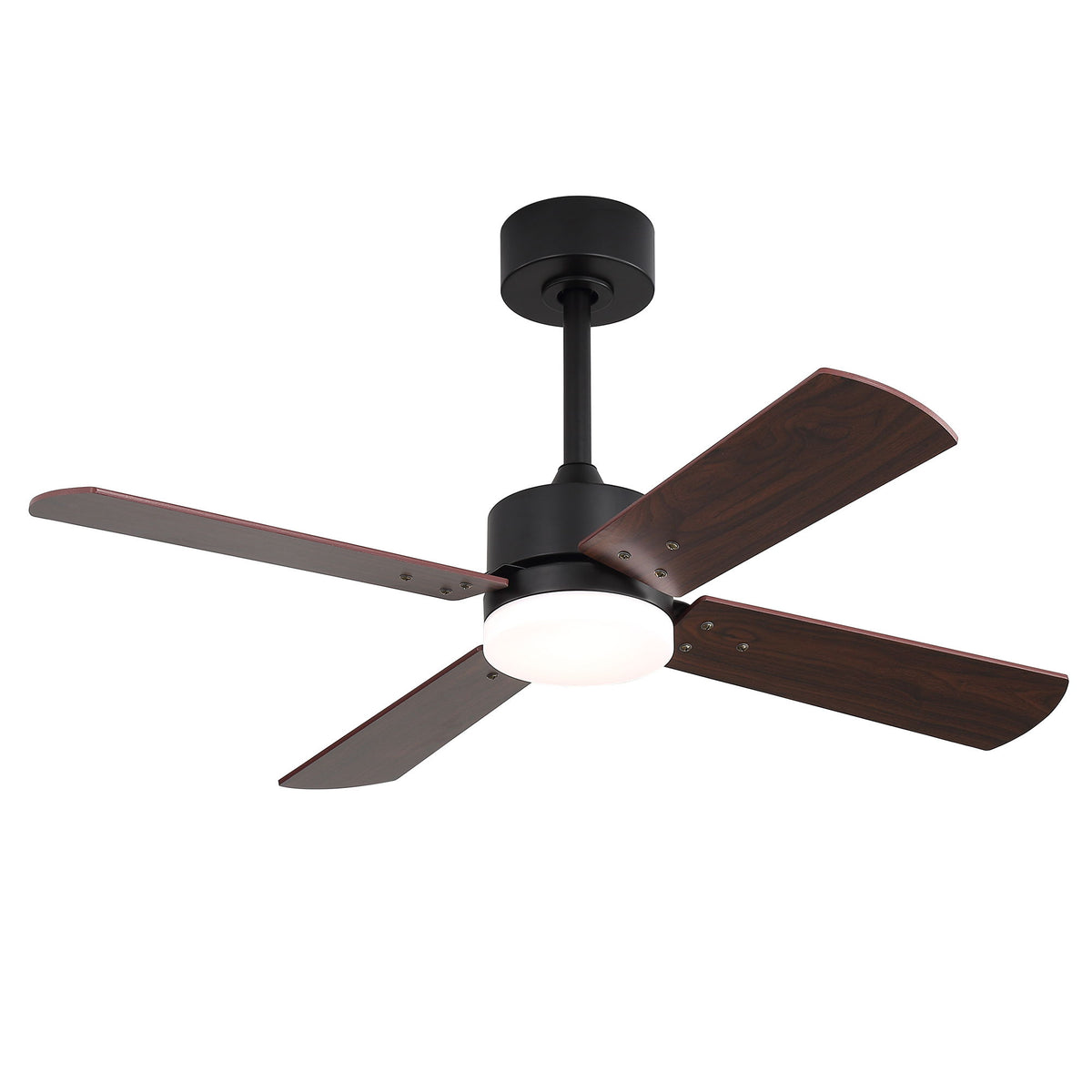 42" Ceiling Fan With Light And Memory Function, DC Reversible Motor, 4 Blades