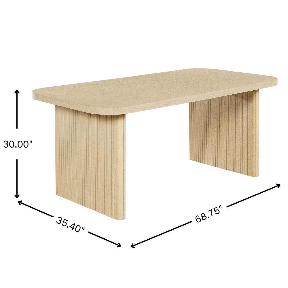 Rectangular, Indoor Dining Table - Natural