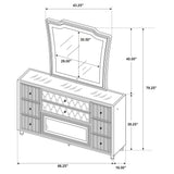 Mika - 8 Drawer LED Dresser And Mirror Set - Black