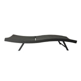 Wicker Chaise With Adjustable Reclining Seats (Set of 2) - Gray