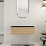 Wall Mounted Bathroom Vanity & 1 Soft Close Drawer (Excluding Sink)