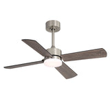 42" Ceiling Fan With Light And Memory Function, DC Reversible Motor, 4 Blades