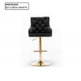 Adjustable Swivel Bar Stool With Nailhead Trim (Set of 2)