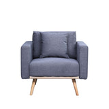 Easton - Fabric Chair With USB Charging Ports Pockets And Pillows