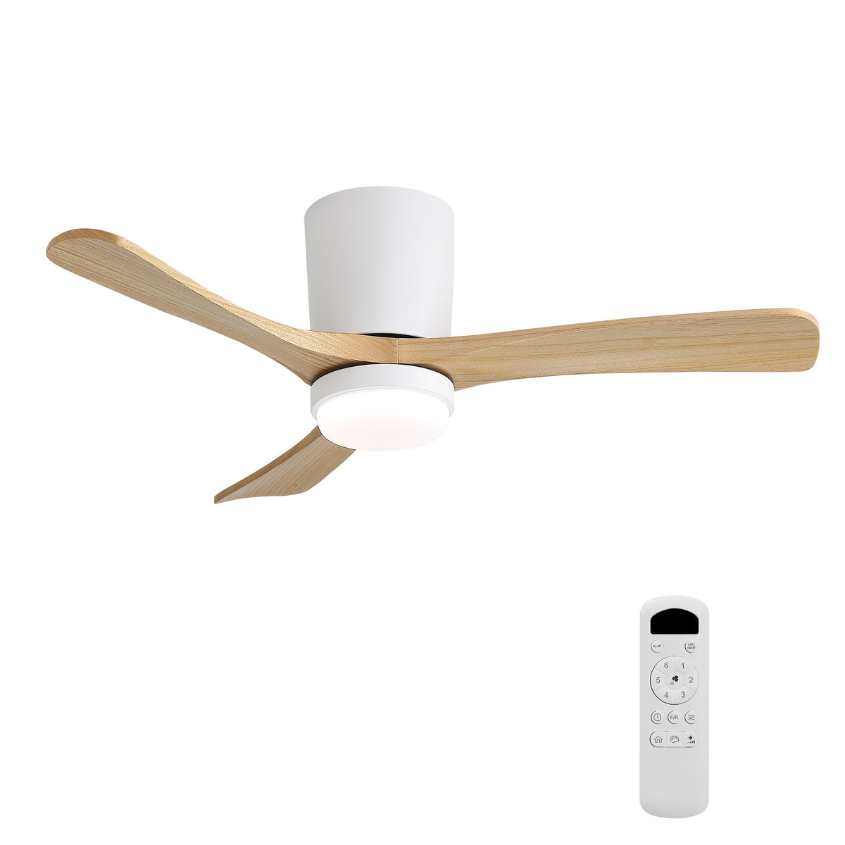 42" Ceiling Fan With DC Motor, Dimmable LED Light, Timer & Memory