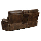 Power Reclining Loveseat - Brown - Fabric