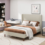Upholstered Bed With High Headboard Design