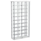 Wine Storage LED Curio Cabinet - Chrome