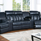 Reclining Sectional Sofa Set With Console Cup Holders USB Ports And Track Arms