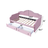 Upholstered Daybed With LED Lights And 2 Drawersme