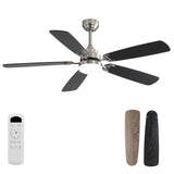 52" Ceiling Fan With LED Light, 6 Speed Remote Control, Reversible DC Motor