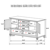 Lockeford - 5 Drawer Dresser With Side Cabinets - White