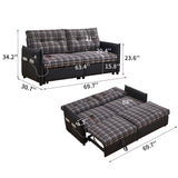 Sleeper Sofa, Expandable Sectional With Ottoman For Living Room