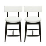Mid Century Modern Counter Stools, Fabric Upholstered Chairs
