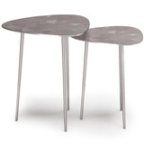 Shelton - 2 Piece Metal Nesting Table - Gray
