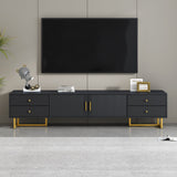 TV Media Console Table, TV Stand With Storage For Living Room - Black