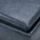 Rockwood - Upholstered Cube Storage Ottoman With Tray