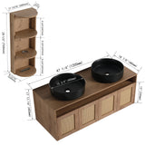 Bathroom Vanity & Art Sink And Storage Rack, Float Mounting Design