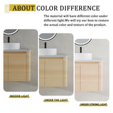 Mounted Bathroom Vanity With Art Sink, Storage Shelves, Soft Close Door