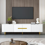 Minimalist TV Stand For TVs Up To 85", Modern Entertainment Center Media Console With 4 Spacious Cabinets For Living Room