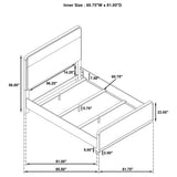 Mirador - Queen Panel Bed With Upholstered Headboard - Light Oak