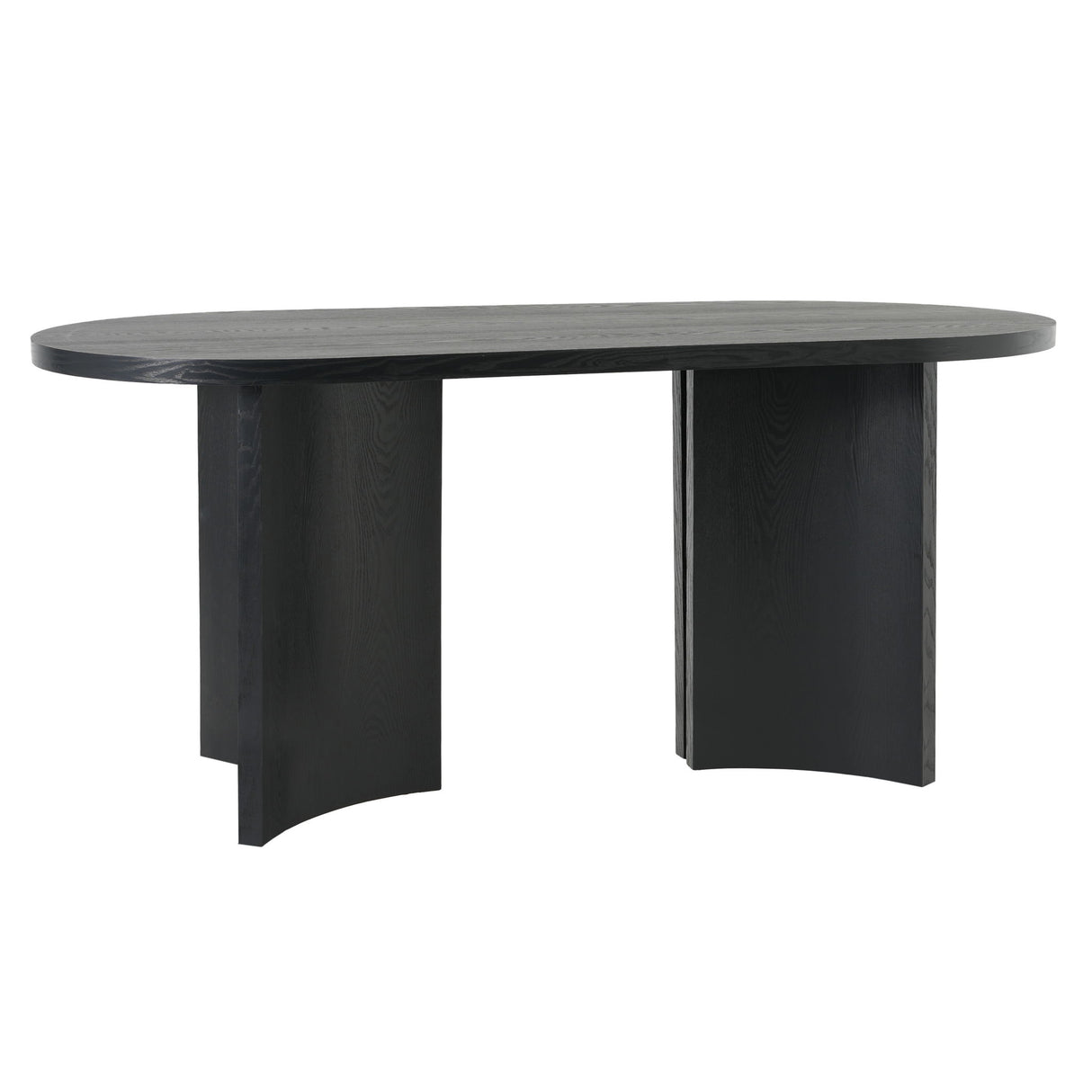 Dining Table With Curved Legs - Black
