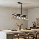 Chandelier Pendant Light For Dining Room Kitchen, 5 Light Fixture With Adjustable Height