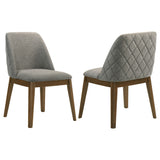 Hutchins - Dining Side Chair (Set of 2) - Gray / Brown