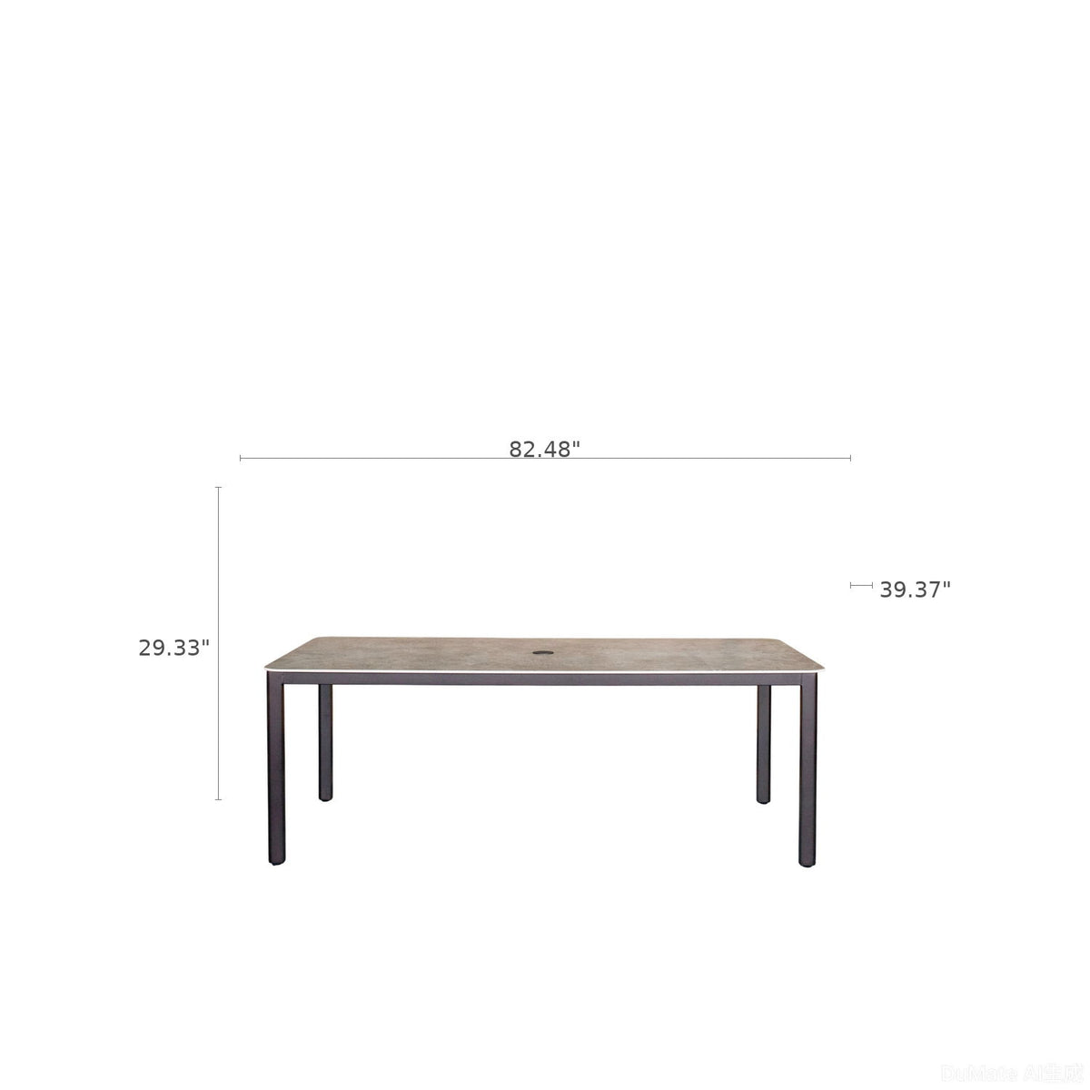 Verona - Dining Table - Dark Espresso / Gray