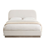 Linton - Upholstered Platform Bed With Curved Headboard