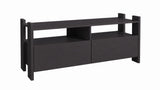 TV Stand For TVs Up To 55" With Open Shelves And 2 Drawers - Carbon Gray