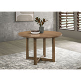 Graham - Round Dining Table With X Cross Base - Walnut