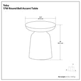 Toby - Metal Accent Table - Gold / Black Ombre