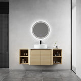 Mounted Bathroom Vanity With Art Sink, 2 Storage Shelves, Soft Close Door