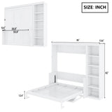 Sturdy Murphy Bed With Desk And Bookshelf