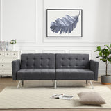 Futon Sofa Bed Convertible Folding Lounge Couch, Armrests