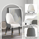 Modern Sponge-Filled Dining Chair, Solid Wood Metal Legs, Suitable For Restaurants, Living Rooms And Rooms (Set of 2)