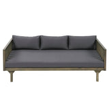 Claremont - 3 Seater Daybed Teak Acacia Wood Water Resistant Cushions