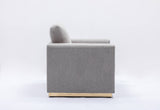 Valin - Linen Chair For Living Room - Gray
