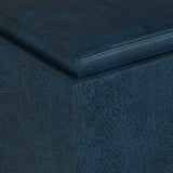 Rockwood - Upholstered Cube Storage Ottoman With Tray